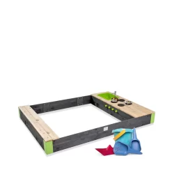 EXIT TOYS EXIT Aksent Houten Zandbak 200x140cm Met Zsilt Speelset