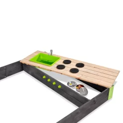 EXIT TOYS EXIT Aksent Houten Zandbak 200x140cm Met Zsilt Speelset -Speeltoestellen exit aksent houten zandbak 200x140cm met zsilt speelset 4