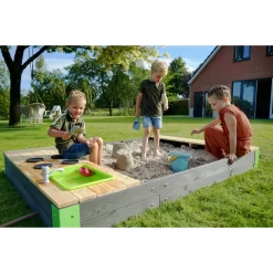 EXIT TOYS EXIT Aksent Houten Zandbak 200x140cm Met Zsilt Speelset -Speeltoestellen exit aksent houten zandbak 200x140cm met zsilt speelset 8