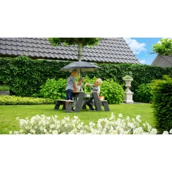 EXIT TOYS EXIT Aksent Zand-, Water- En Picknicktafel (2 Bankjes) Met Parasol En Tuingereedschap -Speeltoestellen exit aksent zand water en picknicktafel 2 bankjes met parasol en tuingereedschap 8