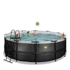 EXIT TOYS EXIT Black Leather Zwembad ø427x122cm Met Zandfilterpomp - Zwart -Speeltoestellen exit black leather zwembad o427x122cm met zandfilterpomp zwart 4