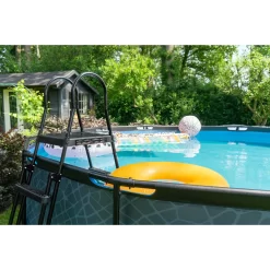 EXIT TOYS EXIT Black Leather Zwembad ø488x122cm Met Filterpomp - Zwart -Speeltoestellen exit black leather zwembad o488x122cm met filterpomp zwart 11