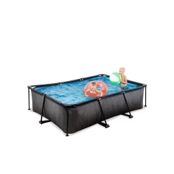 EXIT TOYS EXIT Black Wood Zwembad 220x150x65cm Met Filterpomp - Zwart 10 EXIT TOYS EXIT Black Wood Zwembad 220x150x65cm Met Filterpomp - Zwart -Speeltoestellen exit black wood zwembad 220x150x65cm met filterpomp zwart 4