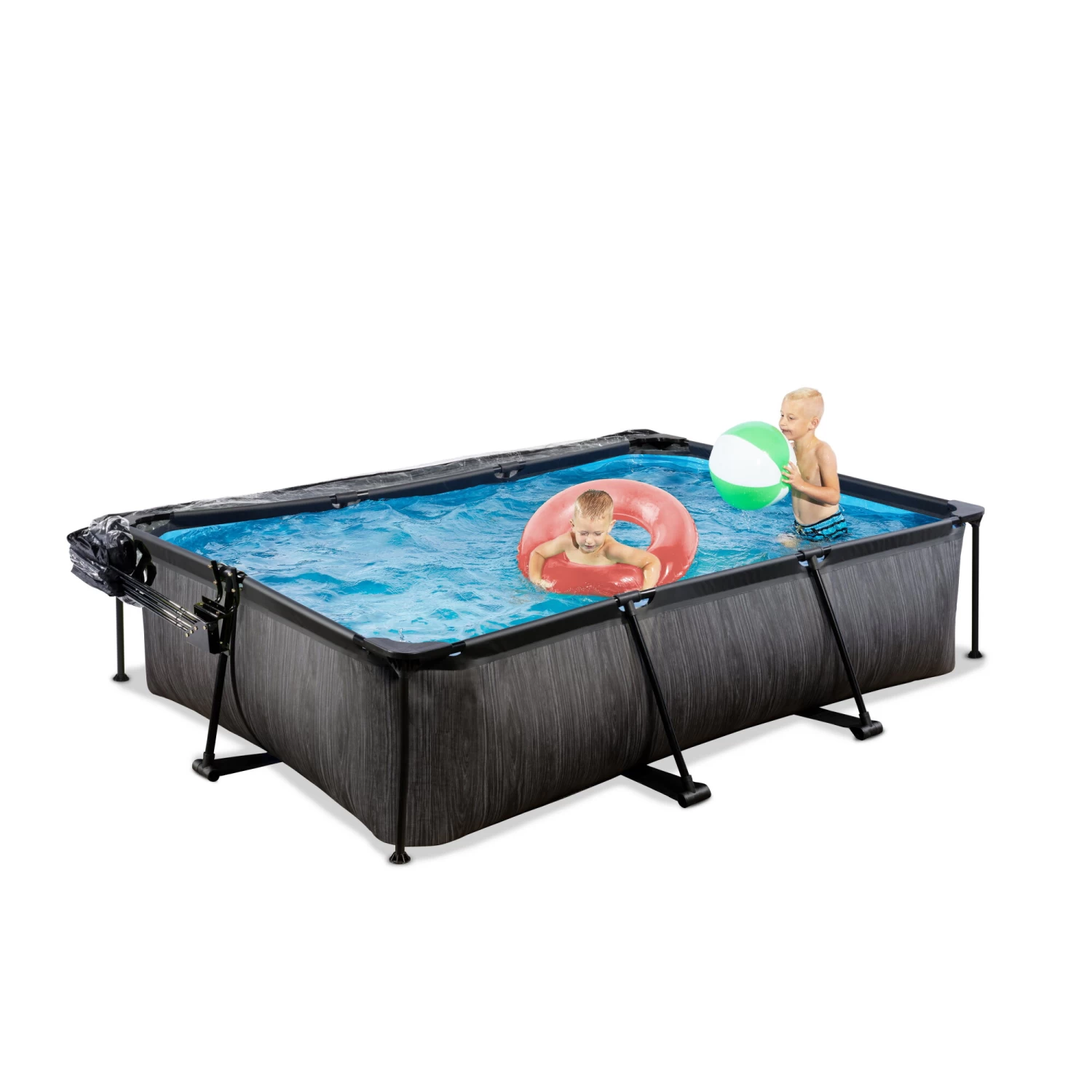 EXIT TOYS EXIT Black Wood Zwembad 300x200x65cm Met Filterpomp En Overkapping - Zwart 9 EXIT TOYS EXIT Black Wood Zwembad 300x200x65cm Met Filterpomp En Overkapping - Zwart - Afbeelding 9