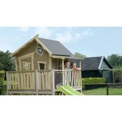 EXIT TOYS EXIT Crooky 550 Houten Speelhuis - Grijsbeige -Speeltoestellen exit crooky 550 houten speelhuis grijsbeige 4
