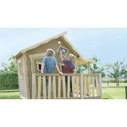 EXIT TOYS EXIT Crooky 550 Houten Speelhuis - Grijsbeige -Speeltoestellen exit crooky 550 houten speelhuis grijsbeige 7