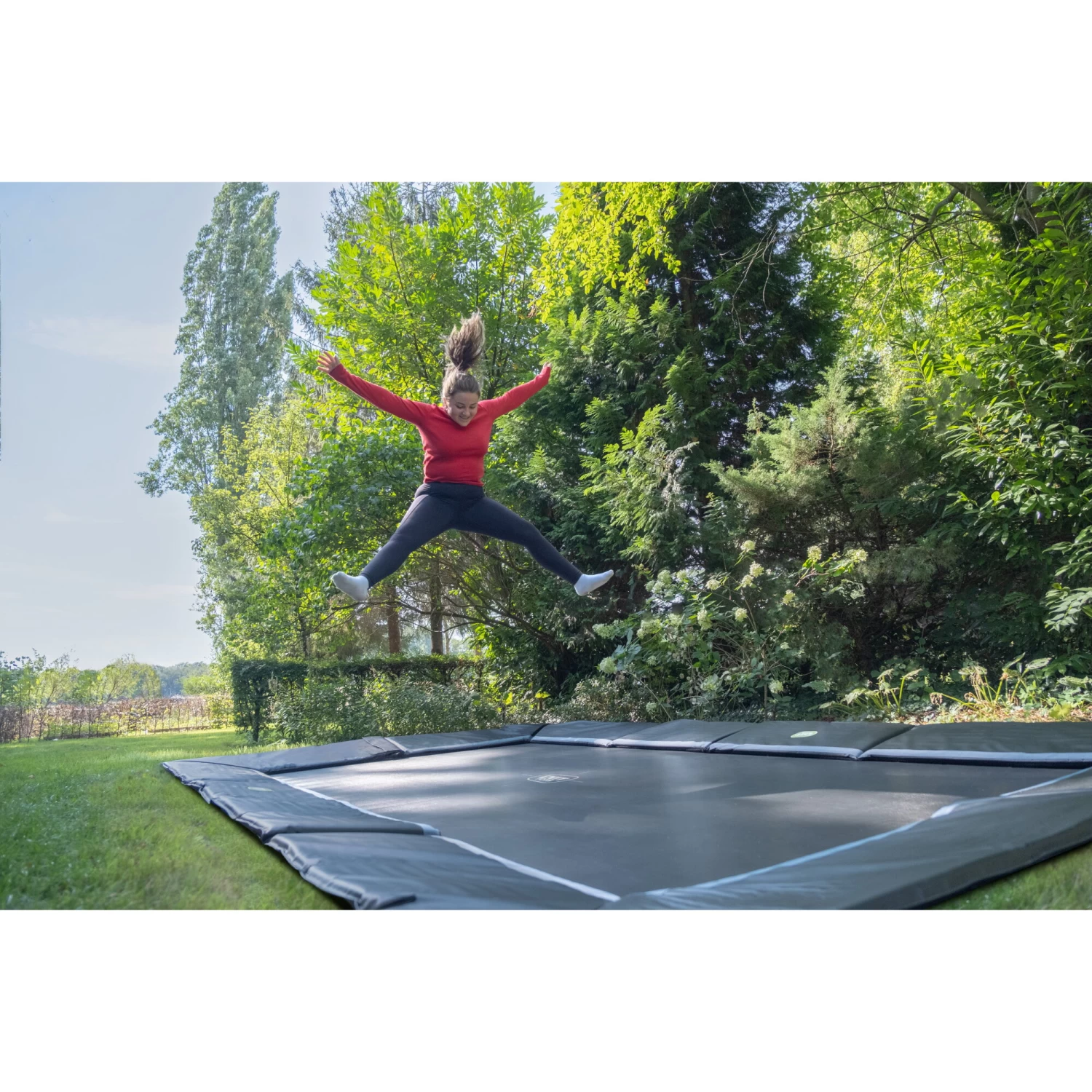 EXIT TOYS EXIT Dynamic Groundlevel Sports Trampoline 275x458cm - Zwart 8 EXIT TOYS EXIT Dynamic Groundlevel Sports Trampoline 275x458cm - Zwart - Afbeelding 8