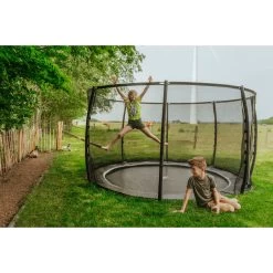 EXIT TOYS EXIT Dynamic Groundlevel Trampoline ø305cm Met Veiligheidsnet - Zwart -Speeltoestellen exit dynamic groundlevel trampoline o305cm met veiligheidsnet zwart 10