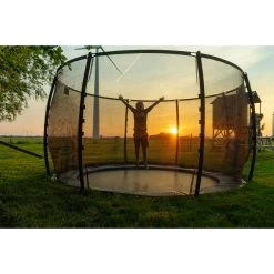 EXIT TOYS EXIT Dynamic Groundlevel Trampoline ø305cm Met Veiligheidsnet - Zwart -Speeltoestellen exit dynamic groundlevel trampoline o305cm met veiligheidsnet zwart 12