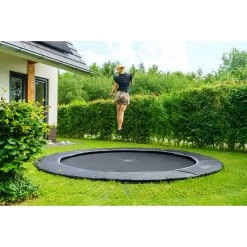 EXIT TOYS EXIT Dynamic Groundlevel Trampoline ø366cm Met Freezone Veiligheidstegels - Zwart -Speeltoestellen exit dynamic groundlevel trampoline o366cm met freezone veiligheidstegels zwart 7