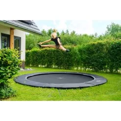 EXIT TOYS EXIT Dynamic Groundlevel Trampoline ø366cm Met Freezone Veiligheidstegels - Zwart -Speeltoestellen exit dynamic groundlevel trampoline o366cm met freezone veiligheidstegels zwart 8