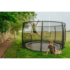EXIT TOYS EXIT Dynamic Groundlevel Trampoline ø366cm Met Veiligheidsnet - Zwart -Speeltoestellen exit dynamic groundlevel trampoline o366cm met veiligheidsnet zwart 10