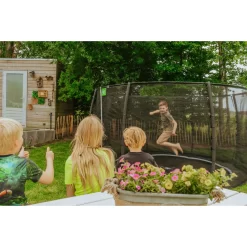 EXIT TOYS EXIT Dynamic Groundlevel Trampoline ø366cm Met Veiligheidsnet - Zwart -Speeltoestellen exit dynamic groundlevel trampoline o366cm met veiligheidsnet zwart 11