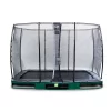 EXIT TOYS EXIT Elegant Inground Trampoline 214x366cm Met Economy Veiligheidsnet - Groen