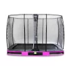 EXIT TOYS EXIT Elegant Inground Trampoline 214x366cm Met Economy Veiligheidsnet - Paars