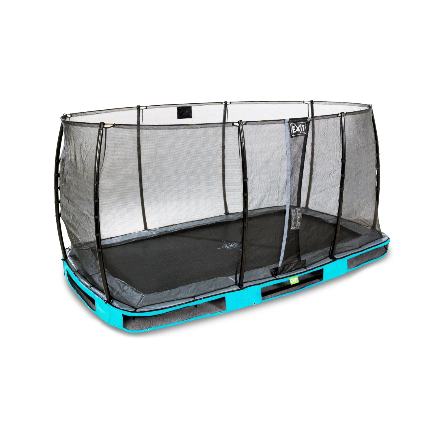 EXIT TOYS EXIT Elegant Inground Trampoline 244x427cm Met Economy Veiligheidsnet - Blauw 2 EXIT TOYS EXIT Elegant Inground Trampoline 244x427cm Met Economy Veiligheidsnet - Blauw - Afbeelding 2