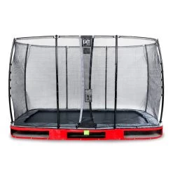EXIT TOYS EXIT Elegant Inground Trampoline 244x427cm Met Economy Veiligheidsnet - Rood