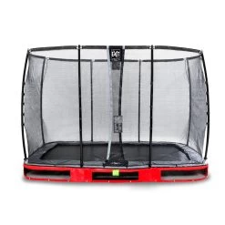 EXIT TOYS EXIT Elegant Premium Inground Trampoline 214x366cm Met Deluxe Veiligheidsnet - Rood