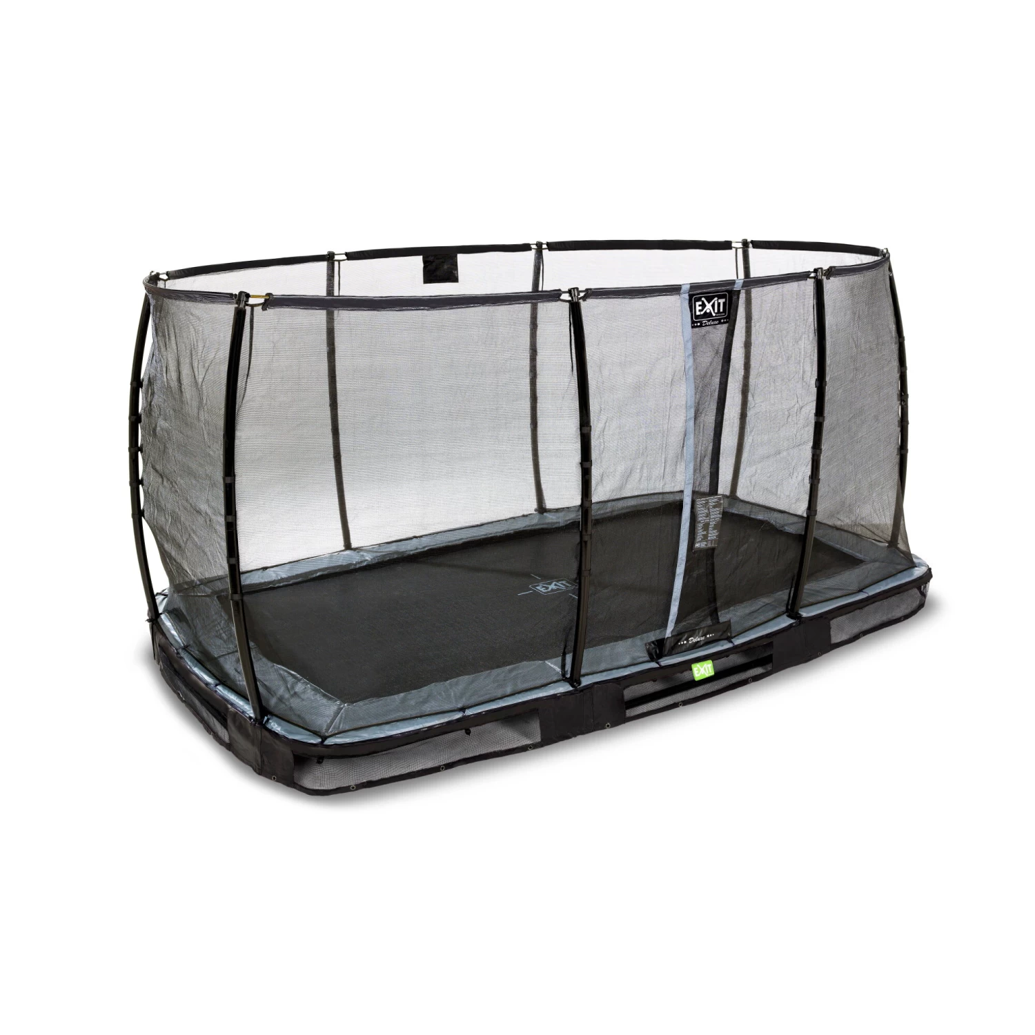 EXIT TOYS EXIT Elegant Premium Inground Trampoline 214x366cm Met Deluxe Veiligheidsnet - Zwart 2 EXIT TOYS EXIT Elegant Premium Inground Trampoline 214x366cm Met Deluxe Veiligheidsnet - Zwart - Afbeelding 2