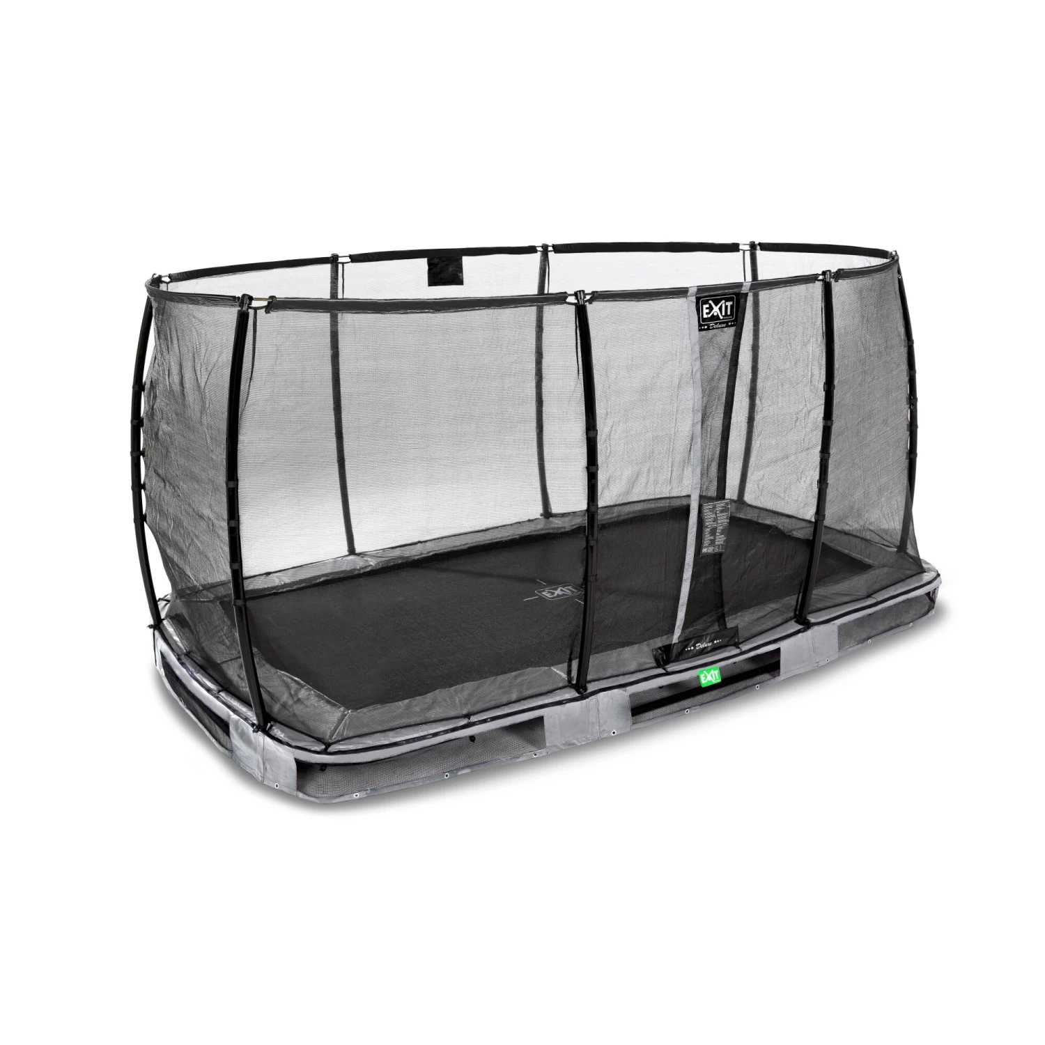 EXIT TOYS EXIT Elegant Premium Inground Trampoline 244x427cm Met Deluxe Veiligheidsnet - Grijs 2 EXIT TOYS EXIT Elegant Premium Inground Trampoline 244x427cm Met Deluxe Veiligheidsnet - Grijs - Afbeelding 2