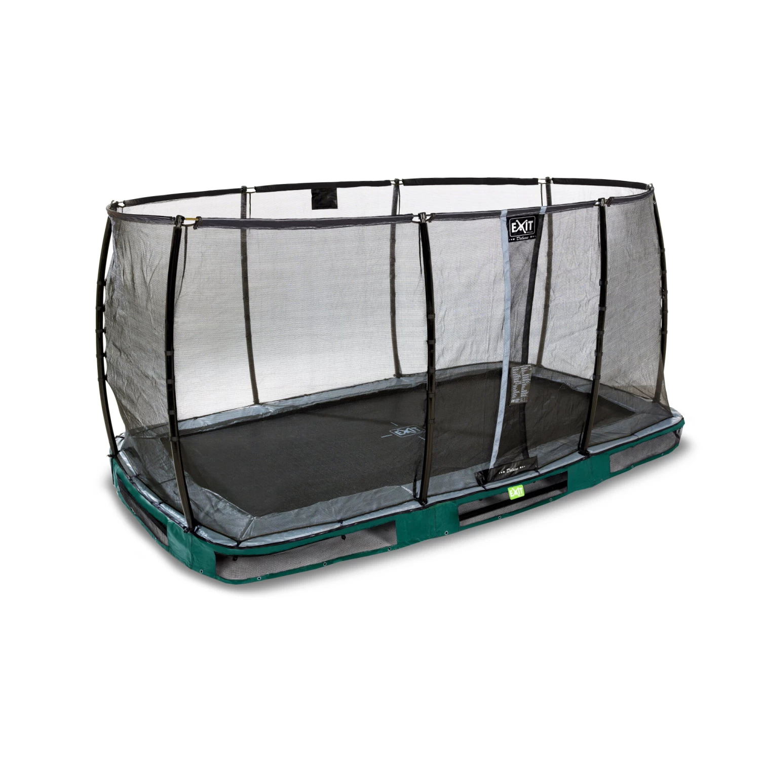 EXIT TOYS EXIT Elegant Premium Inground Trampoline 244x427cm Met Deluxe Veiligheidsnet - Groen 2 EXIT TOYS EXIT Elegant Premium Inground Trampoline 244x427cm Met Deluxe Veiligheidsnet - Groen - Afbeelding 2