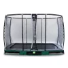 EXIT TOYS EXIT Elegant Premium Inground Trampoline 244x427cm Met Deluxe Veiligheidsnet - Groen