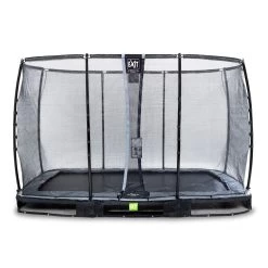 Speeltoestellen 21 EXIT TOYS EXIT Elegant Premium Inground Trampoline 244x427cm Met Deluxe Veiligheidsnet - Zwart