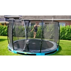 EXIT TOYS EXIT Elegant Premium Inground Trampoline ø366cm Met Deluxe Veiligheidsnet - Blauw -Speeltoestellen exit elegant premium inground trampoline o366cm met deluxe veiligheidsnet blauw 12