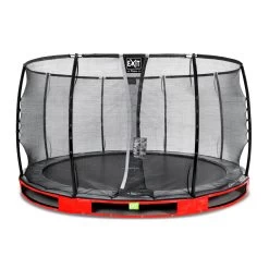 EXIT TOYS EXIT Elegant Premium Inground Trampoline ø366cm Met Deluxe Veiligheidsnet - Rood