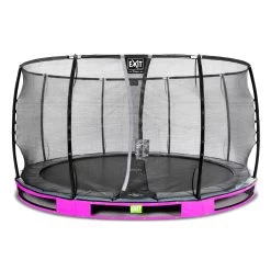 EXIT TOYS EXIT Elegant Premium Inground Trampoline ø427cm Met Deluxe Veiligheidsnet - Paars