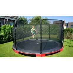 EXIT TOYS EXIT Elegant Premium Inground Trampoline ø427cm Met Deluxe Veiligheidsnet - Rood -Speeltoestellen exit elegant premium inground trampoline o427cm met deluxe veiligheidsnet rood 12