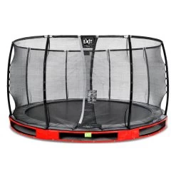 EXIT TOYS EXIT Elegant Premium Inground Trampoline ø427cm Met Deluxe Veiligheidsnet - Rood