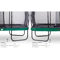 EXIT TOYS EXIT Elegant Premium Trampoline 214x366cm Met Deluxe Veiligheidsnet - Groen -Speeltoestellen exit elegant premium trampoline 214x366cm met deluxe veiligheidsnet groen 3