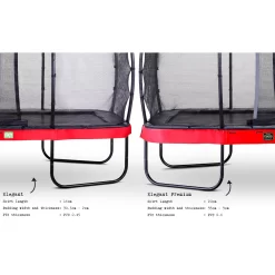 EXIT TOYS EXIT Elegant Premium Trampoline 244x427cm Met Deluxe Veiligheidsnet - Rood -Speeltoestellen exit elegant premium trampoline 244x427cm met deluxe veiligheidsnet rood 3
