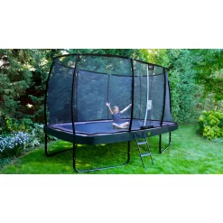 EXIT TOYS EXIT Elegant Premium Trampoline 244x427cm Met Deluxe Veiligheidsnet - Zwart -Speeltoestellen exit elegant premium trampoline 244x427cm met deluxe veiligheidsnet zwart 10