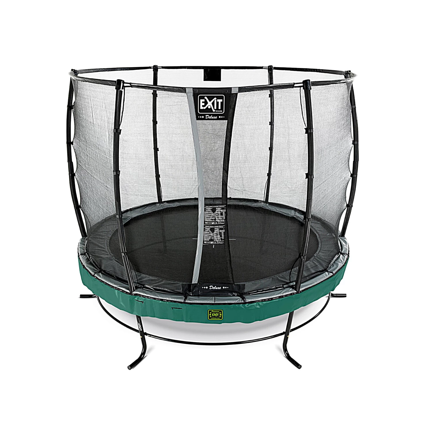 EXIT TOYS EXIT Elegant Premium Trampoline ø253cm Met Deluxe Veiligheidsnet - Groen 2 EXIT TOYS EXIT Elegant Premium Trampoline ø253cm Met Deluxe Veiligheidsnet - Groen - Afbeelding 2
