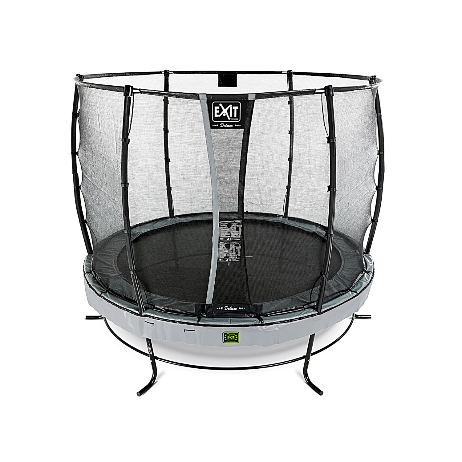 EXIT TOYS EXIT Elegant Premium Trampoline ø305cm Met Deluxe Veiligheidsnet - Grijs 2 EXIT TOYS EXIT Elegant Premium Trampoline ø305cm Met Deluxe Veiligheidsnet - Grijs - Afbeelding 2