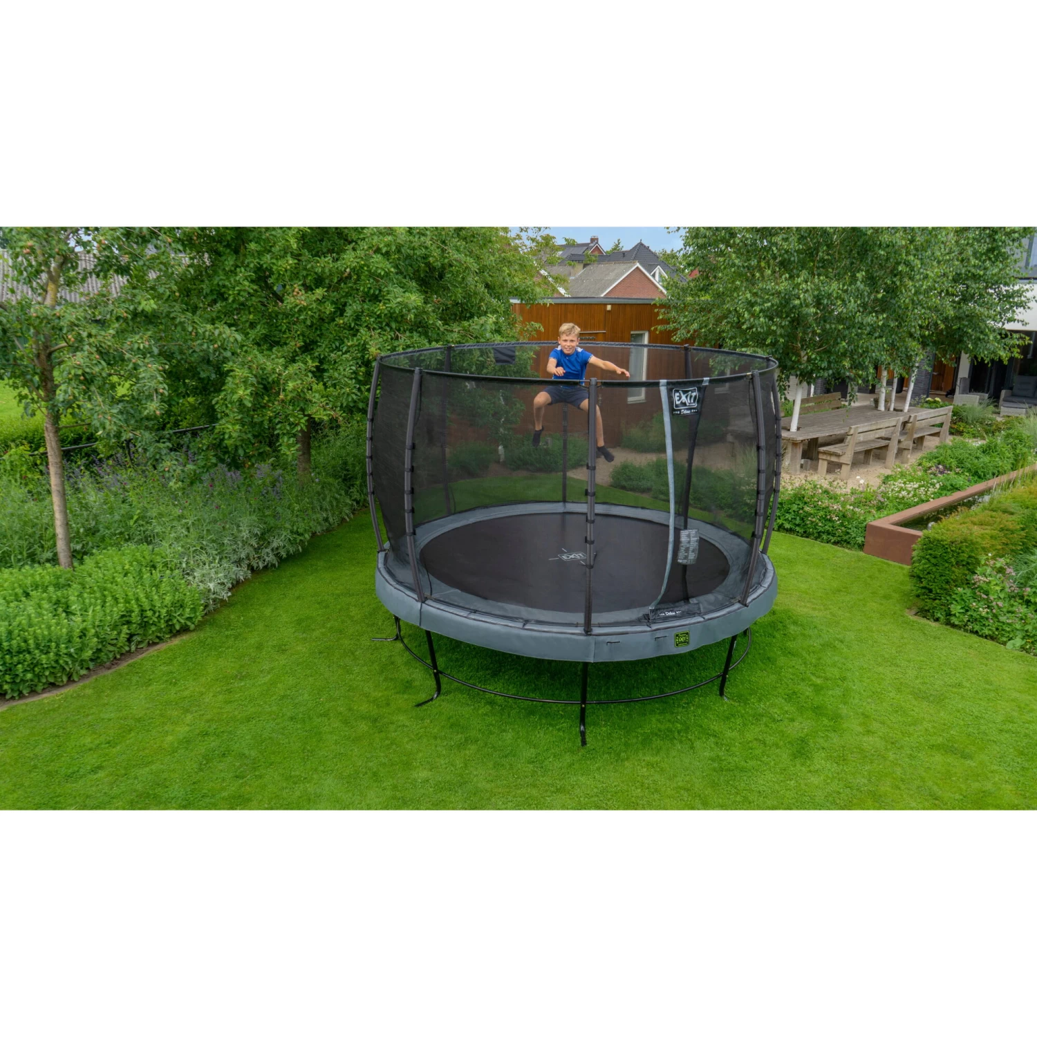 EXIT TOYS EXIT Elegant Premium Trampoline ø305cm Met Deluxe Veiligheidsnet - Grijs 13 EXIT TOYS EXIT Elegant Premium Trampoline ø305cm Met Deluxe Veiligheidsnet - Grijs - Afbeelding 13