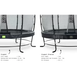 EXIT TOYS EXIT Elegant Premium Trampoline ø366cm Met Deluxe Veiligheidsnet - Zwart -Speeltoestellen exit elegant premium trampoline o366cm met deluxe veiligheidsnet zwart 4