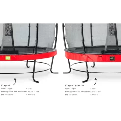 EXIT TOYS EXIT Elegant Premium Trampoline ø427cm Met Deluxe Veiligheidsnet - Rood -Speeltoestellen exit elegant premium trampoline o427cm met deluxe veiligheidsnet rood 4