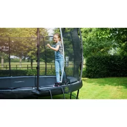 EXIT TOYS EXIT Elegant Premium Trampoline ø427cm Met Deluxe Veiligheidsnet - Zwart -Speeltoestellen exit elegant premium trampoline o427cm met deluxe veiligheidsnet zwart 14