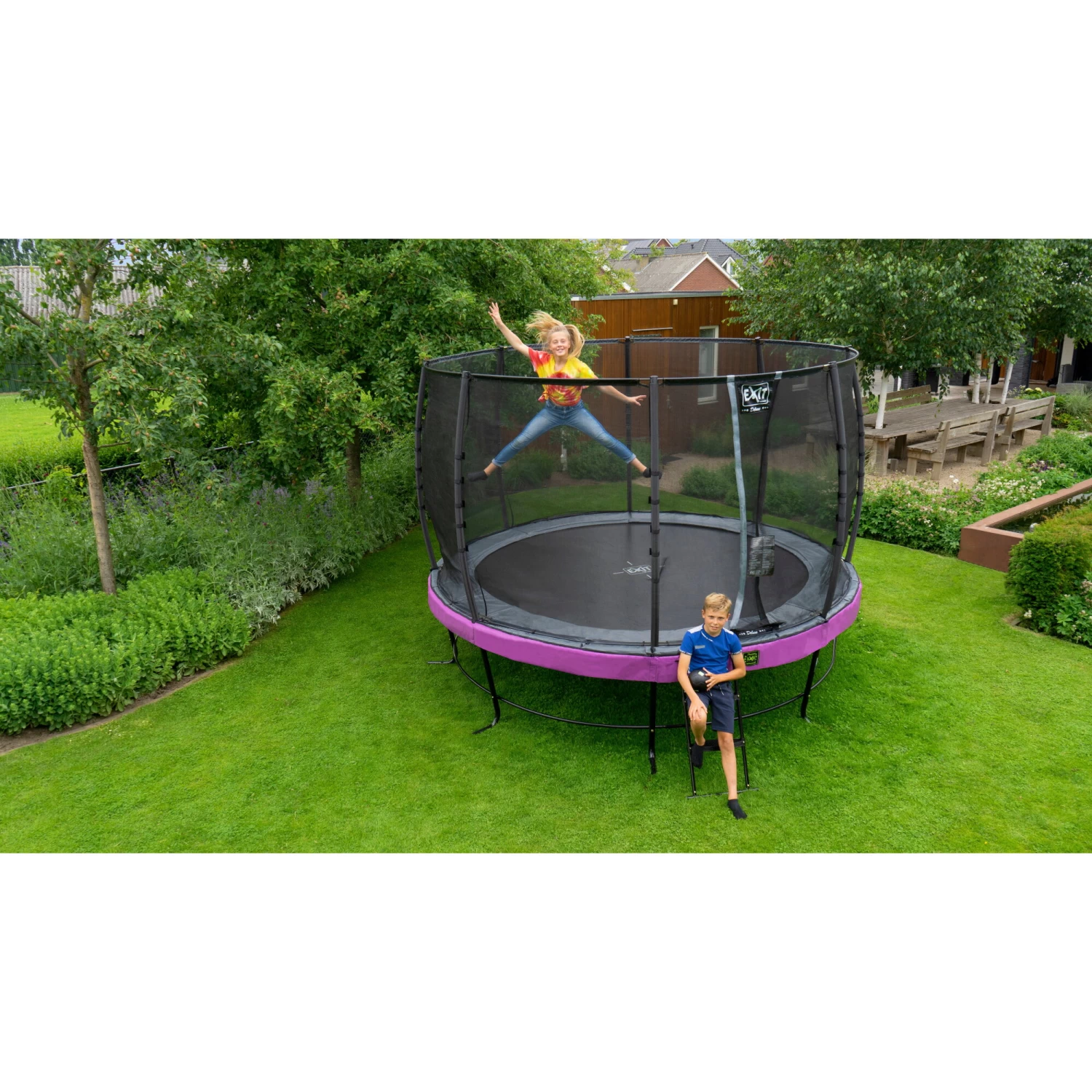 EXIT TOYS EXIT Elegant Trampoline ø253cm Met Economy Veiligheidsnet - Paars 13 EXIT TOYS EXIT Elegant Trampoline ø253cm Met Economy Veiligheidsnet - Paars - Afbeelding 13