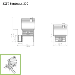 EXIT TOYS EXIT Fantasia 300 Houten Speelhuis - Rood -Speeltoestellen exit fantasia 300 houten speelhuis rood 2