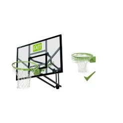 EXIT TOYS EXIT Galaxy Basketbalbord Voor Muurmontage Met Dunkring - Groen/zwart