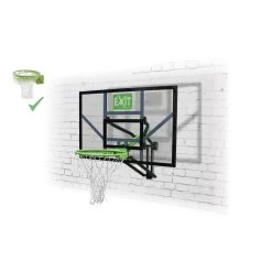 EXIT TOYS EXIT Galaxy Basketbalbord Voor Muurmontage Met Dunkring - Groen/zwart -Speeltoestellen exit galaxy basketbalbord voor muurmontage met dunkring groen zwart 4