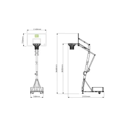 EXIT TOYS EXIT Galaxy Verplaatsbaar Basketbalbord Op Wielen Met Dunkring - Groen/zwart -Speeltoestellen exit galaxy verplaatsbaar basketbalbord op wielen met dunkring groen zwart 9