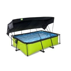 EXIT TOYS EXIT Lime Zwembad 220x150x65cm Met Filterpomp En Schaduwdoek - Groen