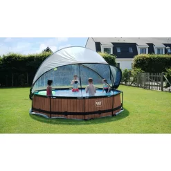 EXIT TOYS EXIT Lime Zwembad ø360x76cm Met Filterpomp En Overkapping - Groen -Speeltoestellen exit lime zwembad o360x76cm met filterpomp en overkapping groen 10