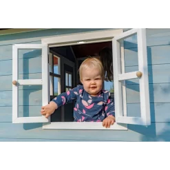 EXIT TOYS EXIT Loft 100 Houten Speelhuis - Blauw -Speeltoestellen exit loft 100 houten speelhuis blauw 8