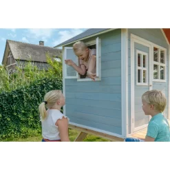 EXIT TOYS EXIT Loft 300 Houten Speelhuis - Blauw -Speeltoestellen exit loft 300 houten speelhuis blauw 11